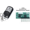 433MHz RF Remote with Learning Code Receiver Module