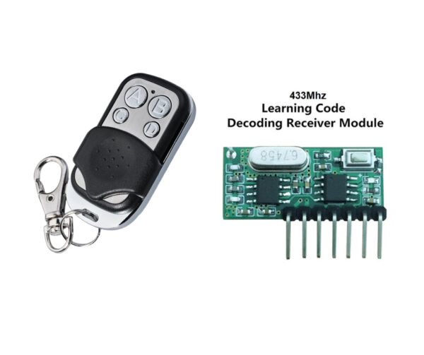 433MHz RF Remote with Learning Code Receiver Module