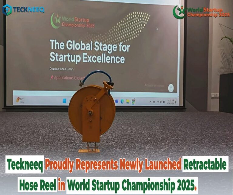 Teckneeq Retractable Hose Reel at World Startup Championship